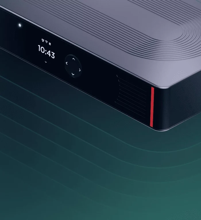 La face avant de la Freebox Pro